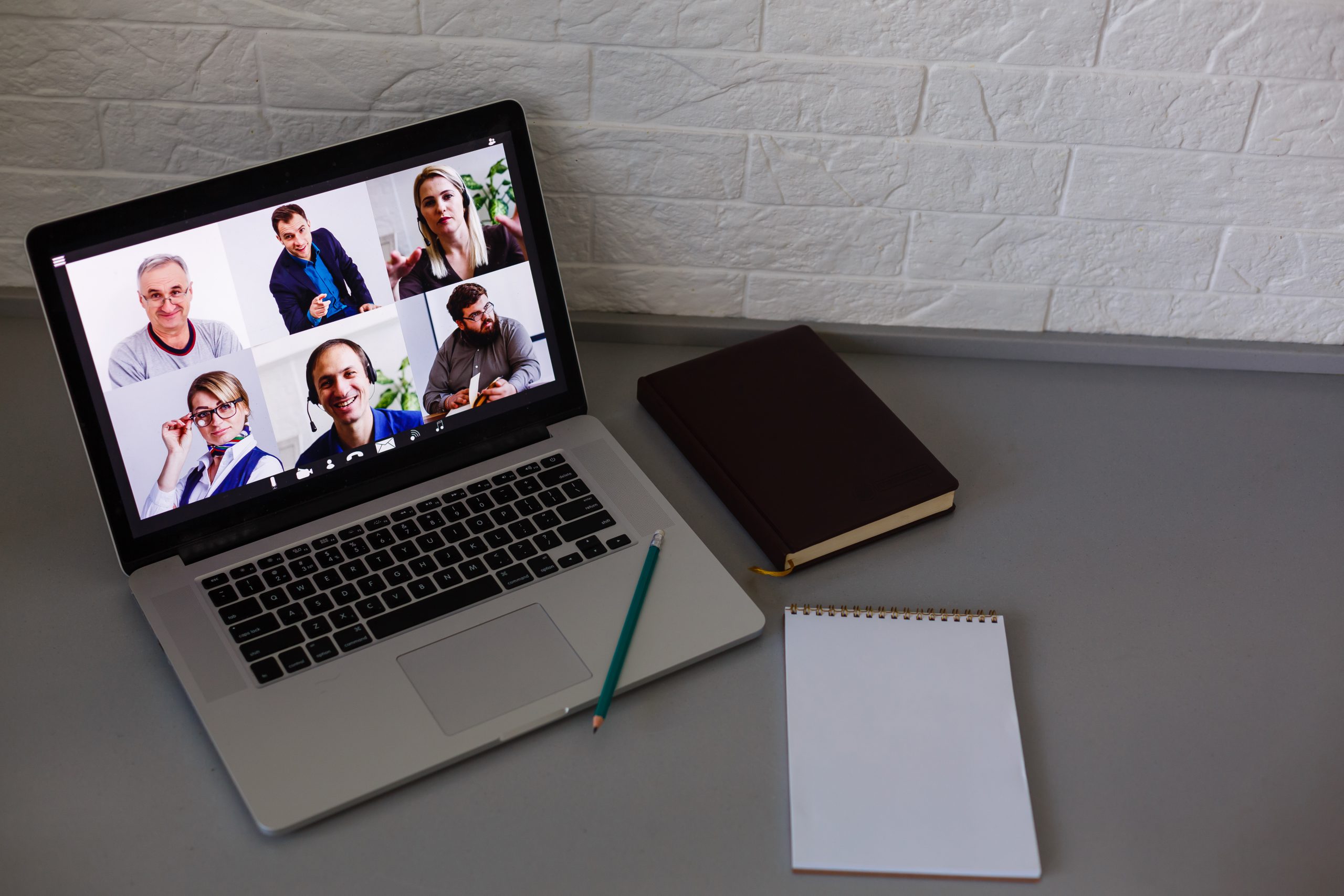 Group Friends Video Chat Connection Concept